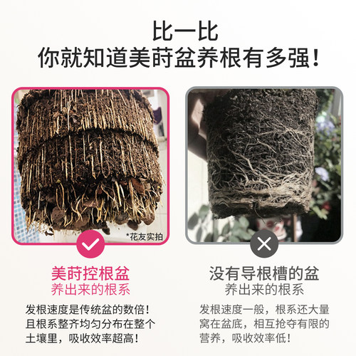 美莳控根花盆塑料树脂透气性好的加仑青山家用月季绣球兰花专用盆 - 图1