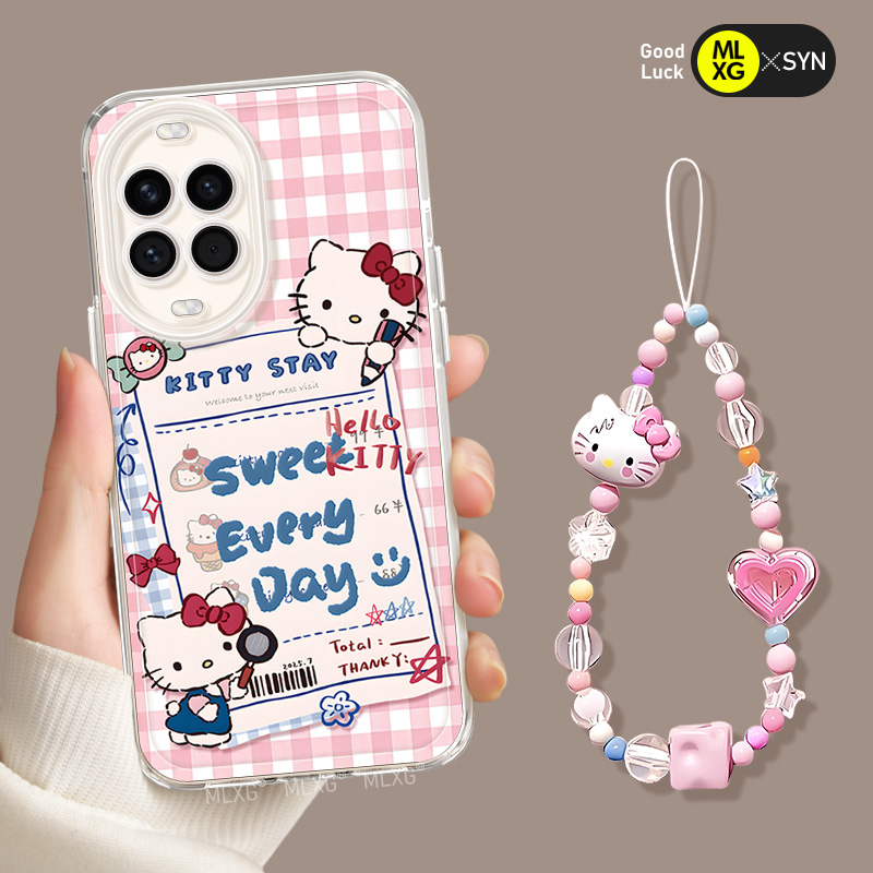 格纹kt蓝适用华为nova14手机壳2025新款14pro透明套hellokitty外壳nova13pro硅胶12全包防摔11女nova10活力版 - 图0