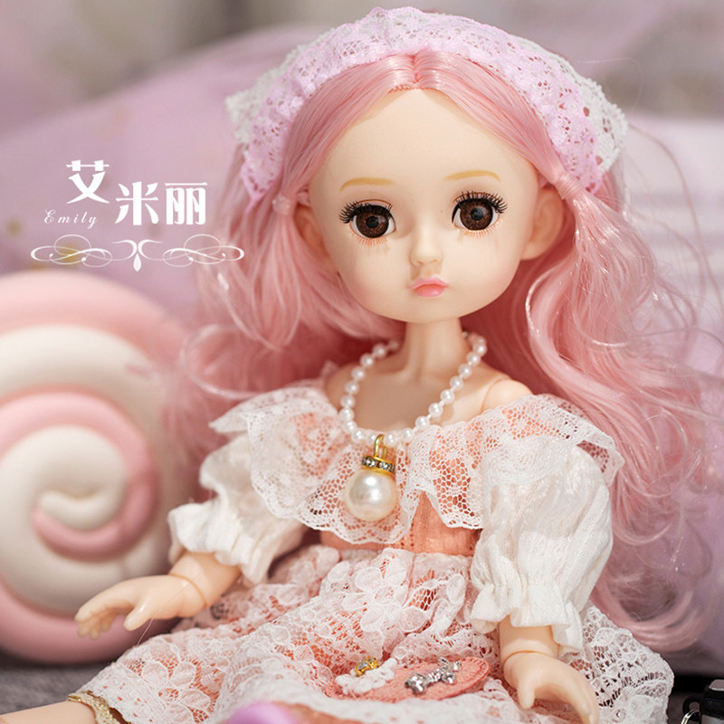 小号芭比拉莎迷你换装女孩女洋娃娃 媛潇玩具娃娃/配件