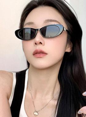 2025新款窄框猫眼太阳眼镜高级感防晒太阳眼镜女户外开 车防眩光