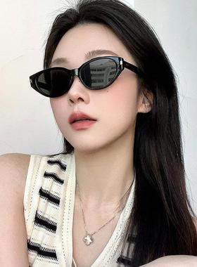 2025新款户外夏天防晒太阳眼镜女猫眼圆脸开 车抗UV高级感太阳眼