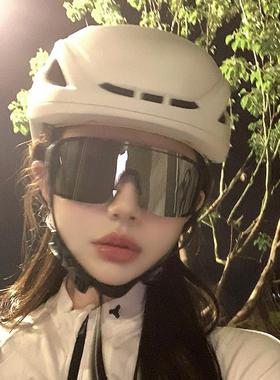 变色日夜两用骑行眼镜超大框水银太阳眼镜户外骑行登山防风夜骑护