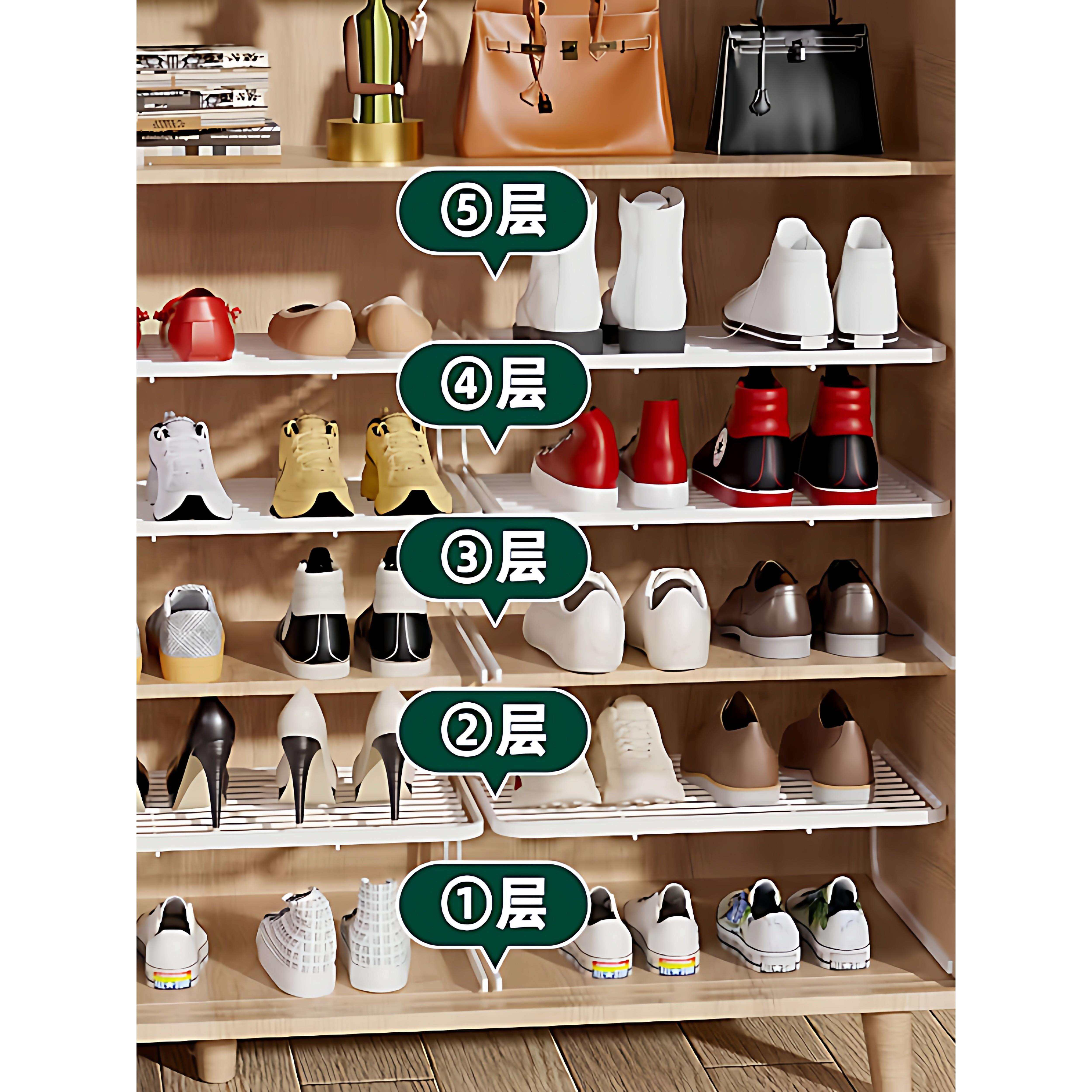チュシンミ-鞋柜分层隔板神器收纳省空间鞋架叠放家用双层置物架,淘宝优惠券,粉丝福利购,淘宝优惠卷