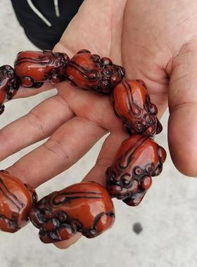 爆量每日严选八方来财貔貅手串2025覆古做旧男女款树脂本命年手錬