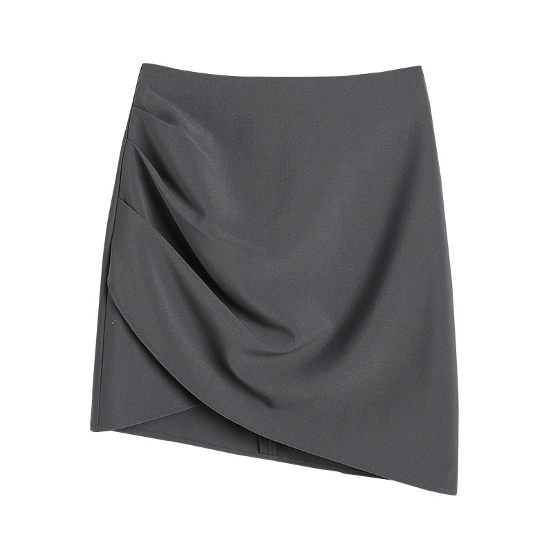 褶皱包臀秋季2020新款高腰半身裙 奕范半身裙