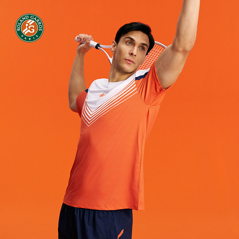 罗兰加洛斯速干短袖男T恤网球服运动夏季新款透气训练健身上衣,淘宝优惠券,粉丝福利购,淘宝优惠卷