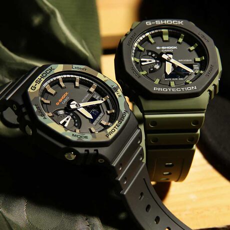 Casio Watch Men G-Shock Octopus Farm Oak Black Gold Casio New Motion  Waterproof GA-2100
