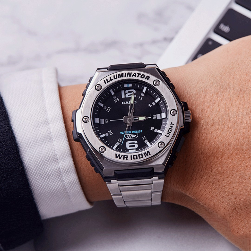 casio男学生运动夜光石英防水表 百川通成手表日韩腕表