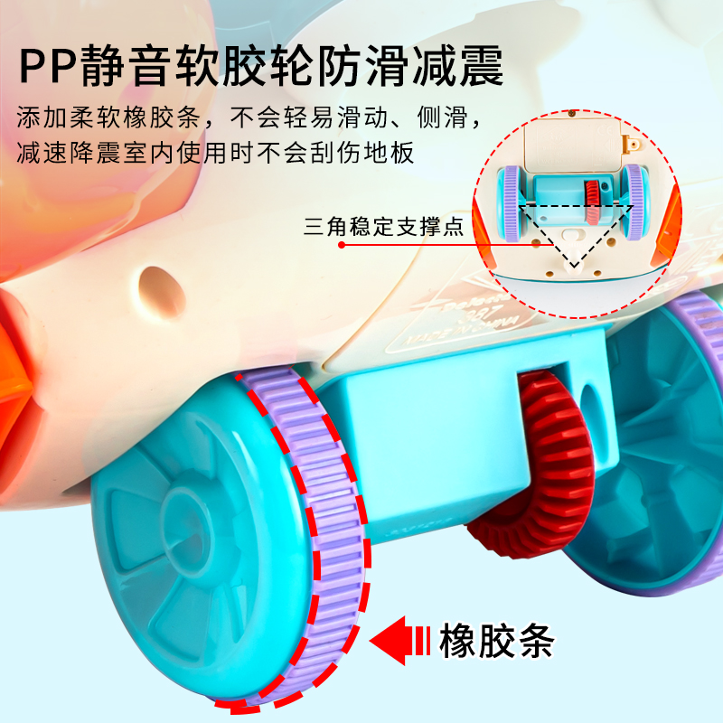 宝宝学步手推车推推乐婴儿手推飞机玩具儿童学走路单杆1-2岁推杆3 - 图1