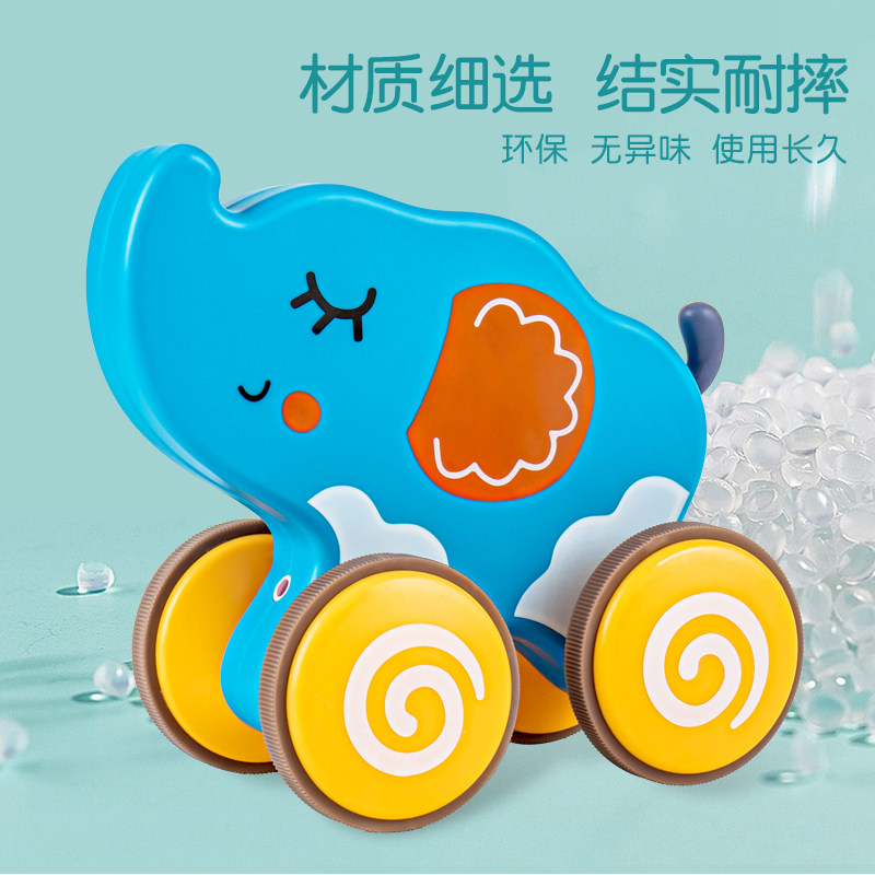 宝宝学步拉绳螃蟹手拉线拖拉玩具车 德叙玩具拖拉学步玩具