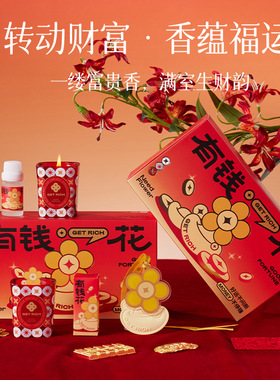 有钱花 2026新年香薰礼盒 香薰蜡烛企业伴手礼新年礼物扩香石车载