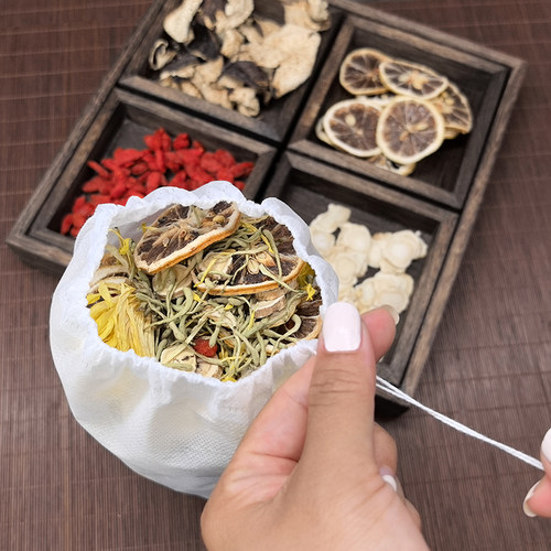 中药煎药袋熬中药包煎袋子小号抽绳过滤无纺布隔渣卤料茶包纱布袋 - 图1