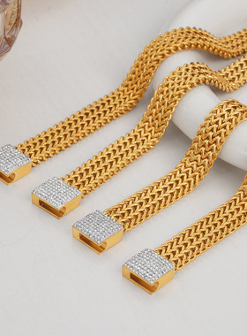 ins冷淡风多层编织链条个性饰品