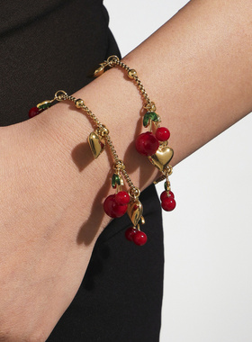 摩天轮不锈钢车厘子5A锆石项链手