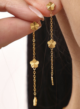 摩天轮新款批花花朵锁骨链耳环套