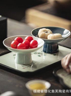 中式茶点盘喜饼盘宋代点