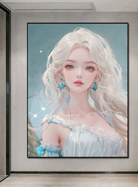灰姑娘公主手绘填色涂鸦油彩画