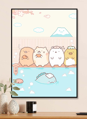 大本营diy数字油画角落生物