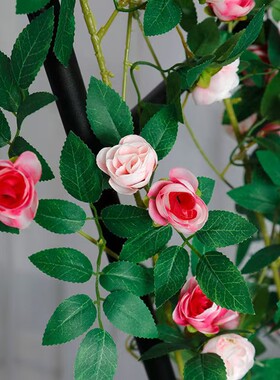 仿真蔷薇花藤塑料假花玫