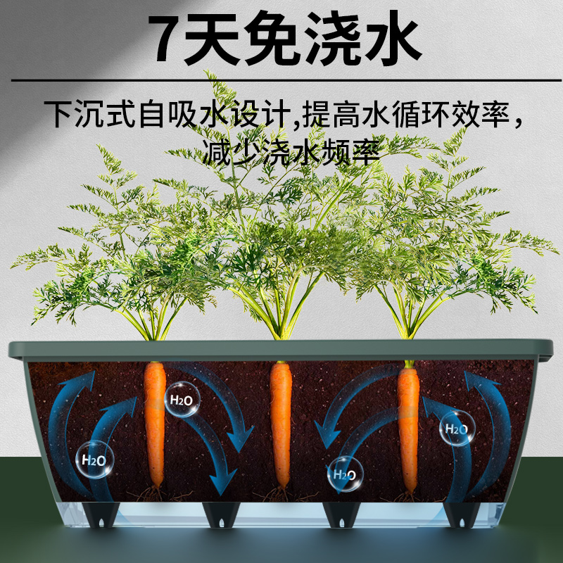 长方形花盆家用种菜专用阳台特大号长条霍伦盆蔬菜种植神器塑料箱 - 图1