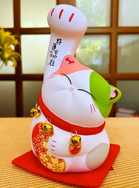 劫财猫招财猫大力巨臂肌肉发财猫开业礼物存钱罐礼品家用前台摆件