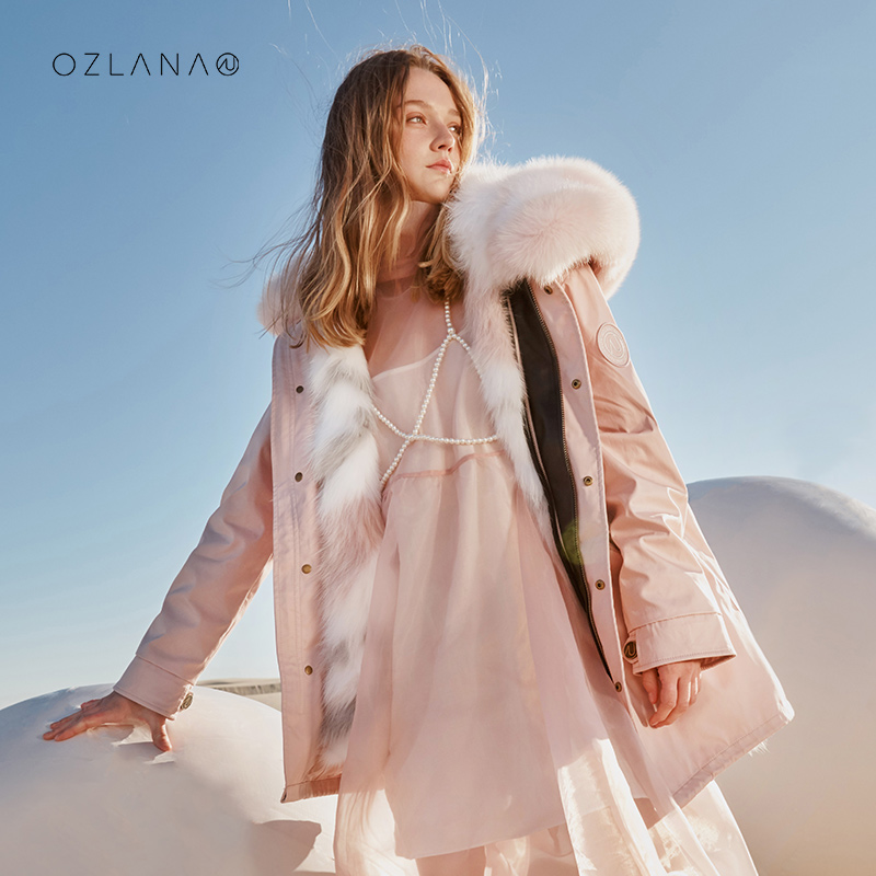 ozlana新款2020年秋冬派克服狼皮草 ozlana皮草
