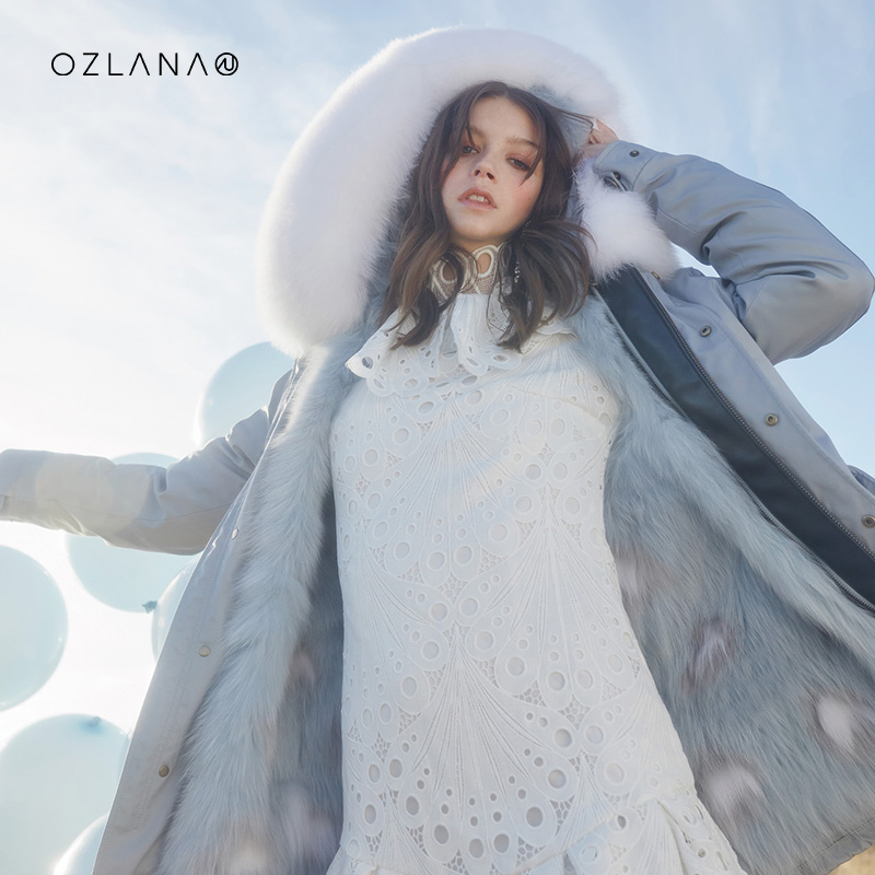 ozlana新款2020年秋冬派克服狼皮草 ozlana皮草