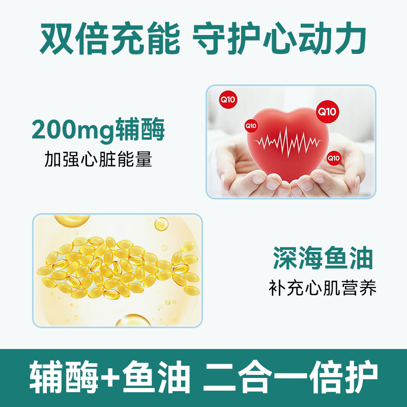 莱特维健辅酶q10护心脏保健品鱼油进口软胶囊官方旗舰店正品200mg