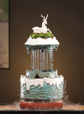 悬壶流水摆件循环水生财装饰礼物