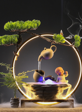 悬壶流水雾化招财禅意风开业礼品