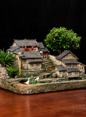 新中式微景观真盆景办公室桌面绿植盆栽茶室客厅装饰摆件软装饰品