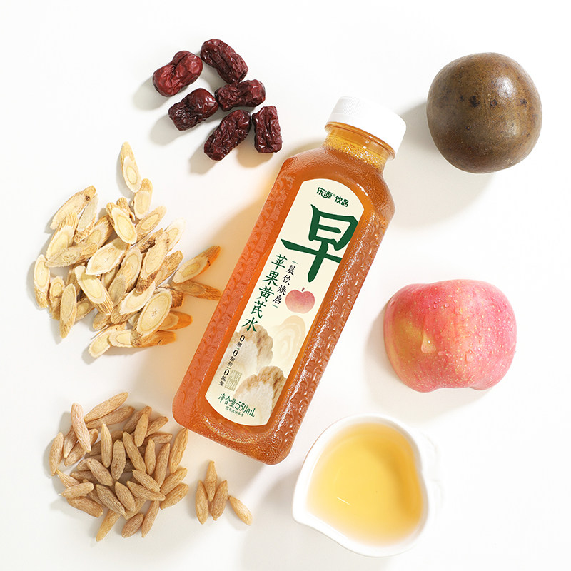 乐源植萃养生水苹果黄芪水0脂0糖植物饮料健康无添加小瓶饮品