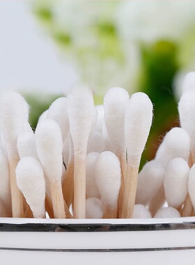 纹绣棉签棒尖头清洁化妆