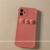 Apple, брендовый розовый трехмерный совместимый iPhone 12, креативный чехол для телефона, милый силиконовый защитный чехол, iphone, 11promax, 8plus, защита при падении