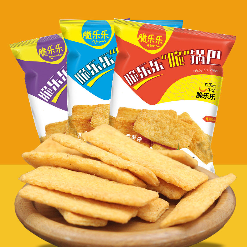 脆乐乐玉米蒸米脆牛肉味香辣味锅巴 三吉食品膨化食品