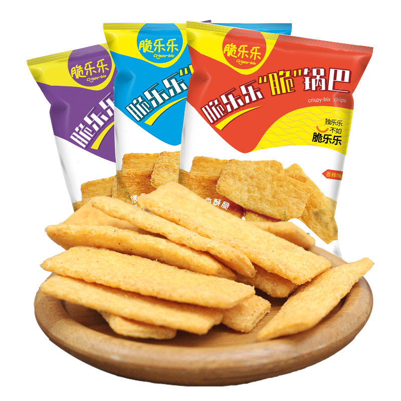 脆乐乐玉米蒸米脆牛肉味香辣味锅巴 三吉食品膨化食品