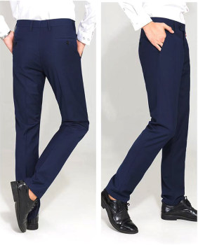 New Buick 4S store suit pants Royal blue slim fit BYD suit pants for men and women Cadillac Great Wall overalls