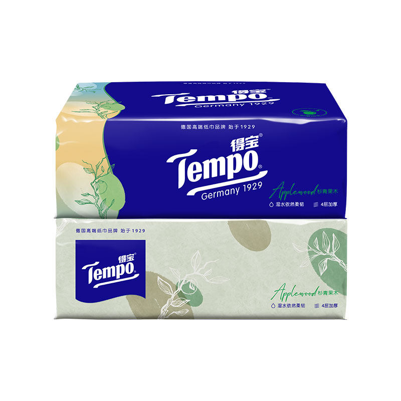 Tempo得宝4层软抽纸巾90抽4包家庭装四种香味组合抽纸面巾餐巾纸,淘宝优惠券,粉丝福利购,淘宝优惠卷