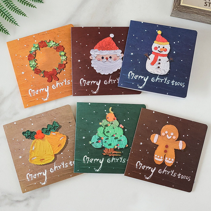 复古油画圣诞节贺卡平安夜创意简约高档高端高级感生日祝福感恩感谢留言空白明信片手工手写diy小卡片带信封,淘宝优惠券,粉丝福利购,淘宝优惠卷