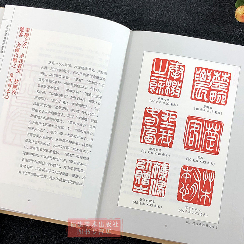 吴让之篆刻赏析100例(技法解析+名品鉴赏)名家名品篆刻赏析系列历代印谱集萃临摹学习工具字典自学教材印章基础入门教程篆刻书籍_虎窝淘