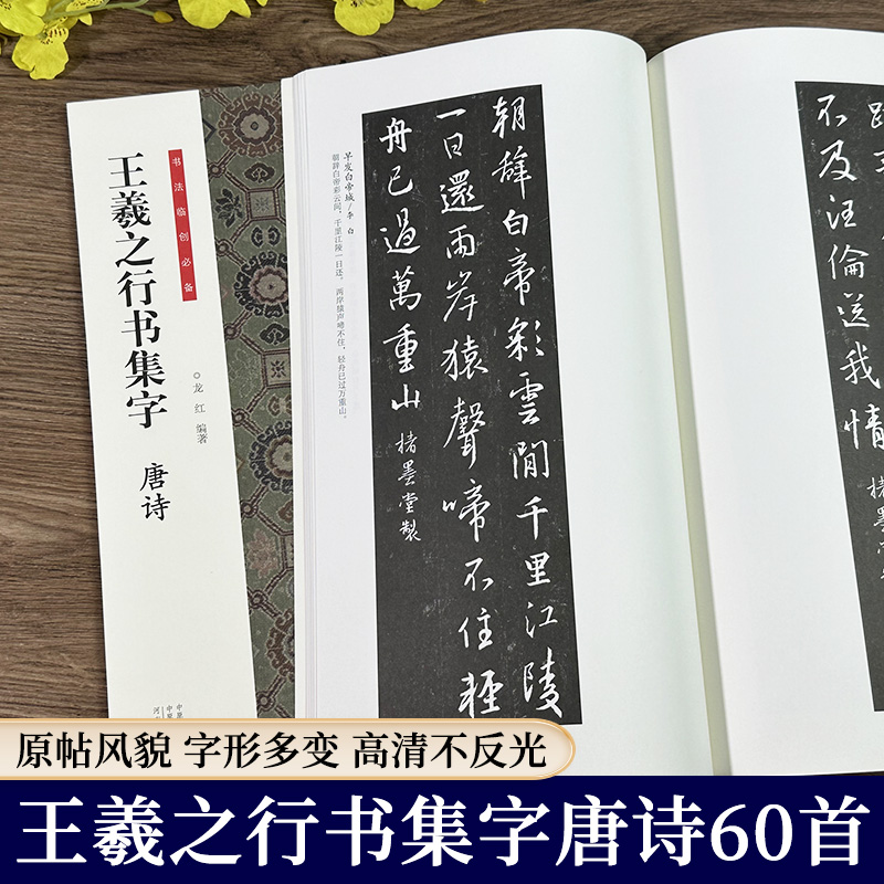 王羲之行书集字全套4册唐诗宋词围炉夜话小窗幽记怀仁集王羲之书圣教序兰亭序手札等集字古诗词作品集实用行书毛笔书法临摹练字帖-图0