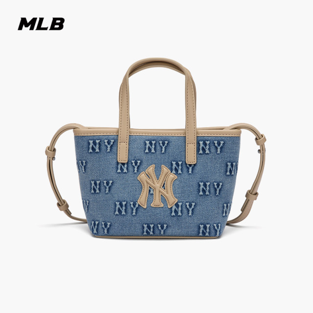 MLB ຢ່າງເປັນທາງການຂອງຜູ້ຊາຍແລະແມ່ຍິງເຕັມພິມ presbyopic denim mini crossbody bag 26 ພາກຮຽນ spring ໃຫມ່ CRDM1 / CRVN1