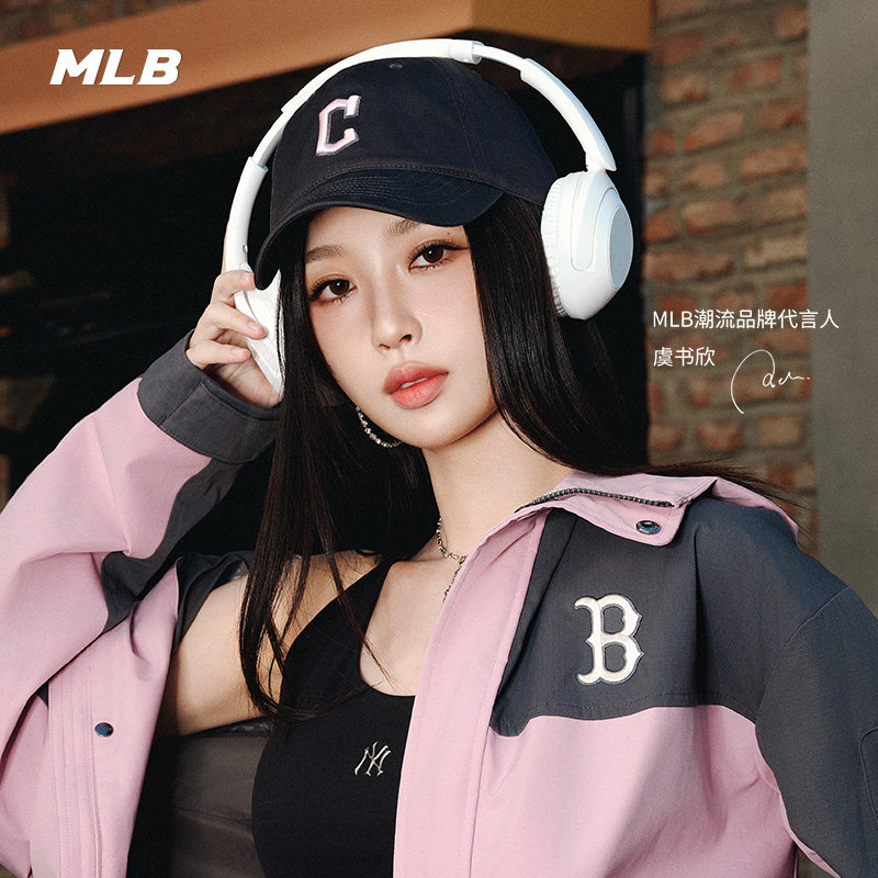 MLB官方 虞书欣同款男女运动韩系软顶棒球帽百搭鸭舌帽秋冬CP66