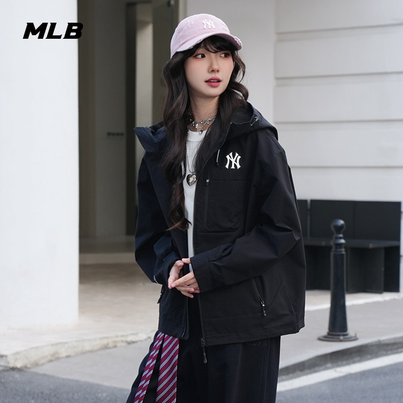 MLB官方 男女同款休闲时尚防水防污三防夹克外套26春季新款WJB03,淘宝优惠券,粉丝福利购,淘宝优惠卷