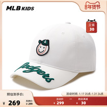 MLB Official Men and Women Cute Smiling Face Embroidered Duck Tongue Hat Tide Embroidered Baseball Cap 23 Winter New CPE03