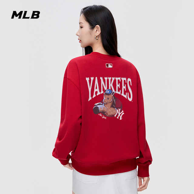 MLB ຊຸດປີໃຫມ່ຂອງຜູ້ຊາຍແລະແມ່ຍິງຢ່າງເປັນທາງການ zodiac horse print sweatshirt casual and versatile 26 spring new style MTQ01