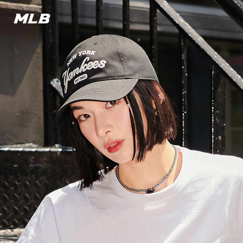 MLB官方 虞书欣同款男女情侣学院风软顶棒球帽遮阳23新款CPL03 - 图1