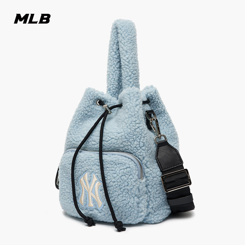 mlb官方男女羊羔绒情侣挎包水桶包 MLB挎包/拎包/休闲包