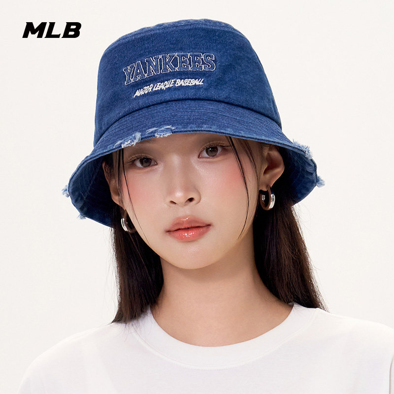 MLB官方男女情侣时尚牛仔百搭户外遮阳渔夫帽25秋冬新款HTV03,淘宝优惠券,粉丝福利购,淘宝优惠卷