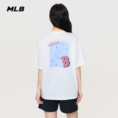 MLB官方百搭宽松波普老花凉感T恤TSM21